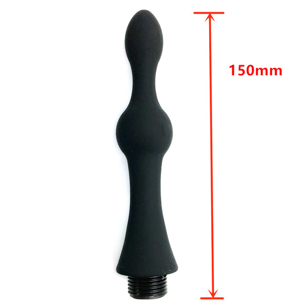 Anus Vaginal Cleaner Silicone Enema Syringe Parts Butt Plugs Anal Beads Enema Nozzle Attachment For Water Hose Sex Toys