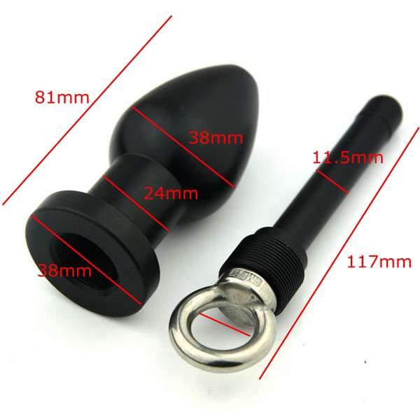 Black Stainless Steel Flushable Anal Plugs Metal Dildo Removable Big Butt Plug Sex Toys For Couples Erotic Toys