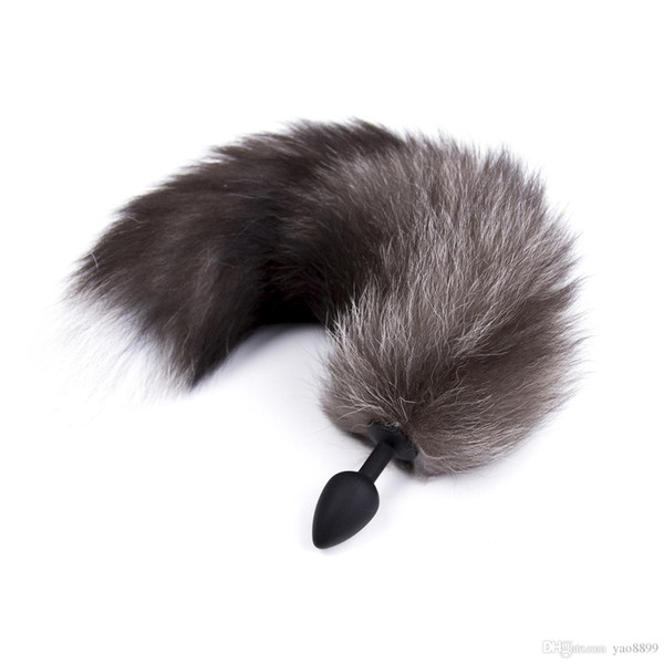 WILD Fox Tail Fetish Butt Plug chastity tail Anal Insert Stopper BDSM Game bondage Ass Slapper sex Cat dog play kinky Adult costume Z668