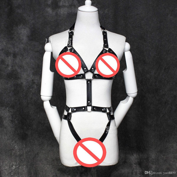 Bondage Restraints Kit Women slave Full Body Bind Belt Leather Sexy Costumes Dress Crazy Fetish Harnesses Bondage Sex Midnight Sexy ToysA168