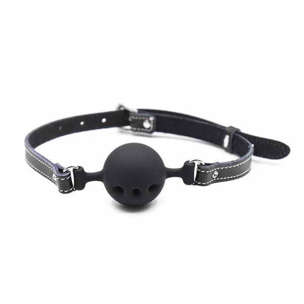 Wholesale,SM Sex Open Mouth Gag leather Fixation Silicone Ball Gag Mouth Plug Adult Restraint Slave Bondage Sex Toys for Couples Z668