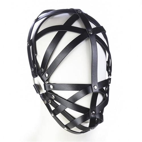 Hot SM fun fuchsia soft PU leather mask full face mask penalty set bondage toys hood couple flirting adult products