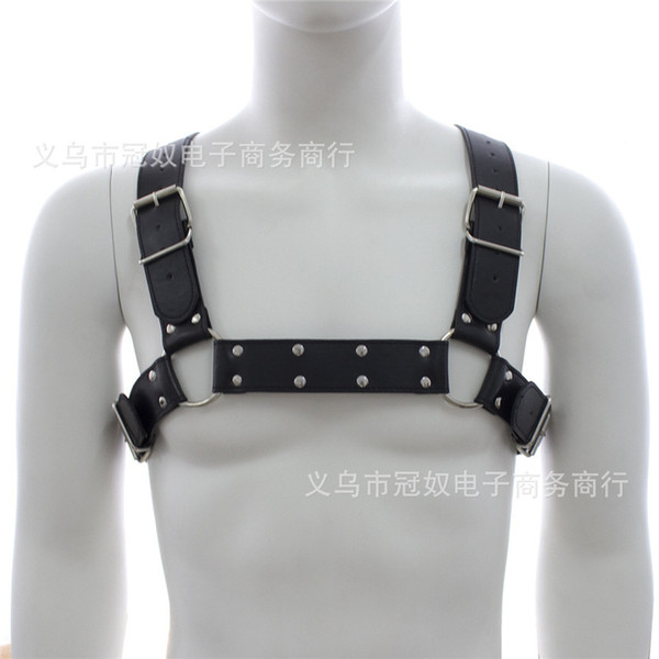 Bdsm Body Restraint Adjustable Belt Bondage,Gay Leather Male Chest H Bulldog Harness,Sex Toys For Men W778