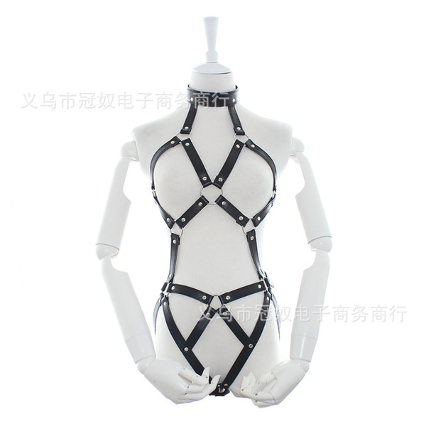 BDSM Fetish Women Slave Bondage Sex Restraint Leather Full Body Bind Belt Harnesses Sex Toys Adult Sex Bondage Rope with Buckle