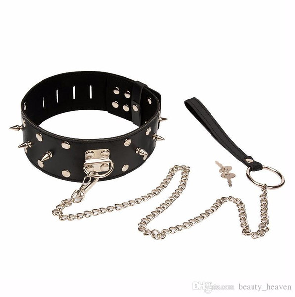 BDSM Collar Leather Slave Collars For Women Female Metal Collar Necklace Fetish Bondage Restraints Erotic Toys Adult Couples Sex Games