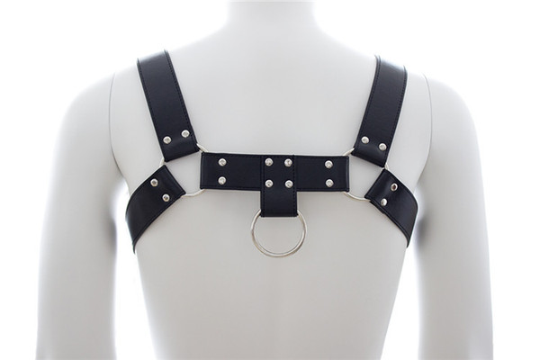 Adults Games Faux Leather Harness Men Black Fetish Sex Bondage Restraint Male Slave Strap Belt Sexy Lingerie Sex Products free shipping