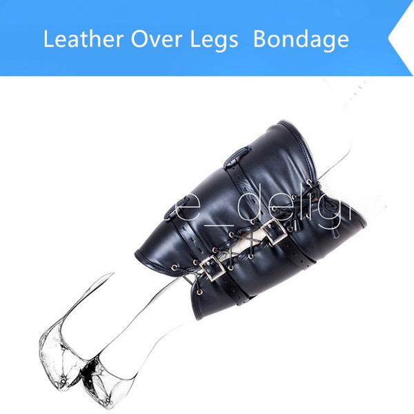 adult Bondage Kit Restraints Sex Toy Sexy PU Leather Over Legs Binder Bondage Slave Fetish One Armbinder Glove