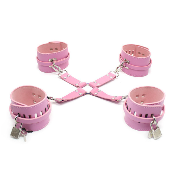 Sex Product Hand Cuffs Slave Fetish Bondage Restraints Wrist & Ankle Handcuffs Adult Games Leather Harness Sex Toys for Couples