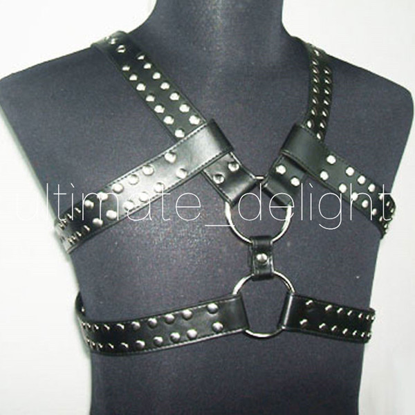 Erotic Sexy Adults Sex Toys For Man ,PU Leather Harness Men Restraints Bondage Costumes Toys Kit , Fetish Bondage Sex Products