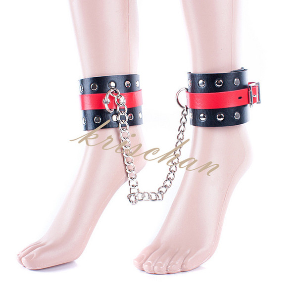 PU Leather Ankle Cuffs Adult Games Cosplay Sex Slave Fetish Bondage Restraints Crazy Sex Game Leg Cuffs Bdsm Sex Toy for Couples