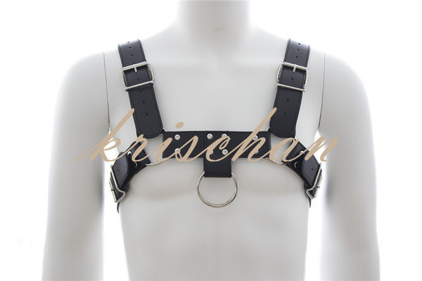 Adults Games Faux Leather Harness Men Black Fetish Sex Bondage Restraint Male Slave Strap Belt Sexy Lingerie Sex Products