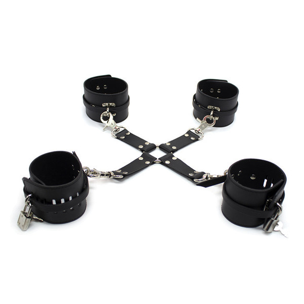 Sex Product Hand Cuffs Slave Fetish Bondage Restraints Wrist & Ankle Handcuffs Adult Games Leather Harness Sex Toys for Couples