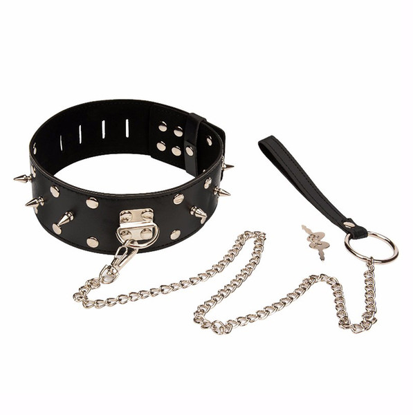 BDSM Collar Leather Slave Collars For Women Female Metal Collar Necklace Fetish Bondage Restraints Erotic Toys Adult Couples Sex Games