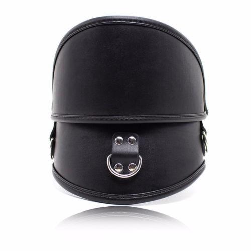 Padded PU Leather Premium Bondage Posture Collar Neck Brace Training Device Black for Male or Female