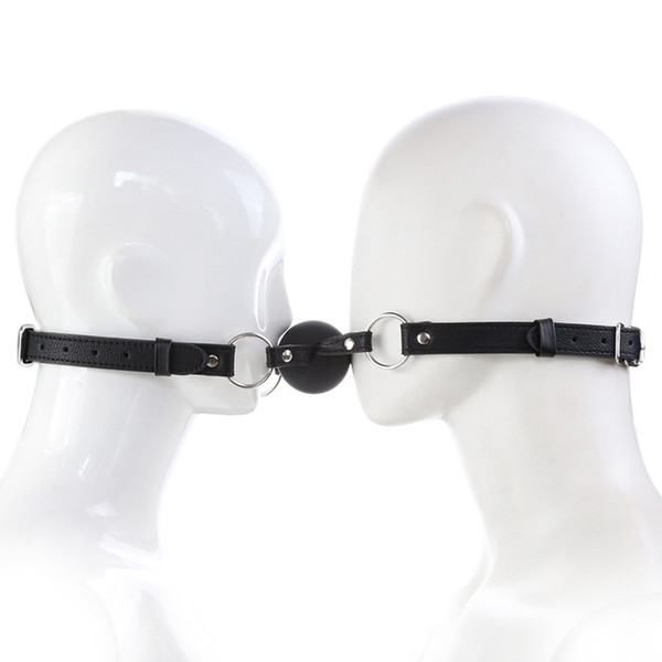 New arrival adult products fantasy sex toys solid silicone double Conjoined bondage flirt mouth ball mouth yoke