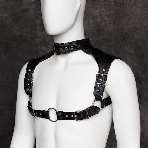 black leather Very sexy costume men bondage gear sex games male exotic apparel male sex toys adult bondage games sexy fantasy