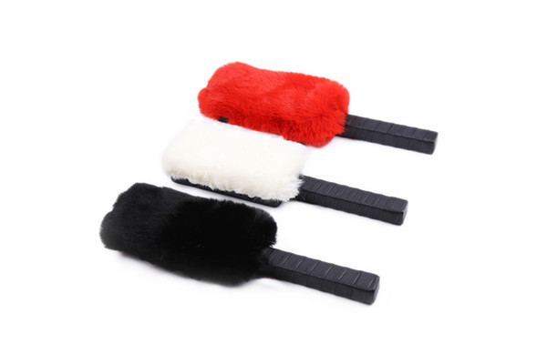 Three Clor Red Black White Delicate Pu Leather feather Spanking Paddle, spanking paddle flogger whip, flirting whip, Fetish Rol