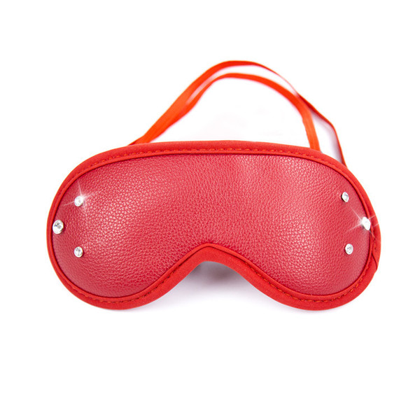 Adult Bondage Game Sexy Fetish Red elasticity Blindfold Mask Fancy Costume Party Diamond Eye Patch Sex Fantasy Bedroom toy