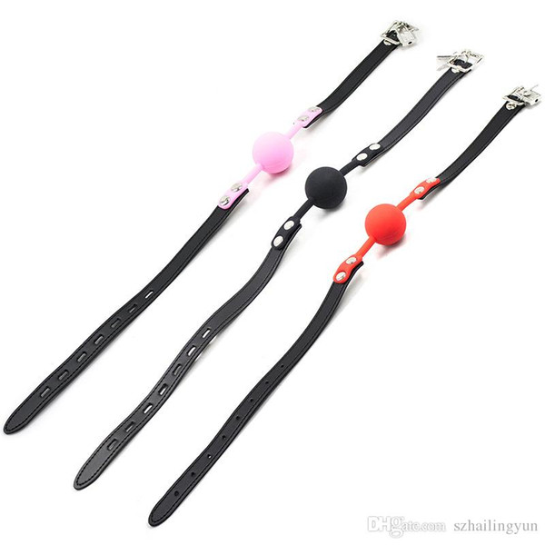 4 colors Sex Products Silicone Ball Gag Mouth Gag Sexual Bondage Sex Toy Slave Gag For Couples Adults Games