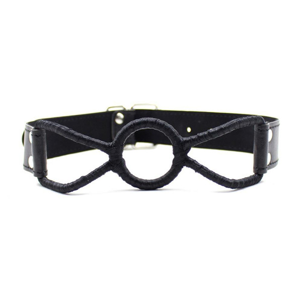 Free Shipping Sex Toys Faux Leather O Ring Open Mouth Gag with Head Harness Fetish Bondage Mask Sex Bondage