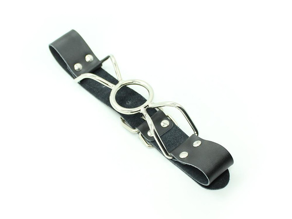 Sex Toys Genuine Cowhide Leather O Ring Open Mouth Gag with Head Harness Fetish Bondage Mask Sex Bondage