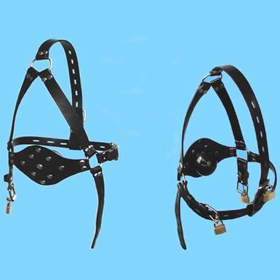 Harness Gag with Lock black color sm