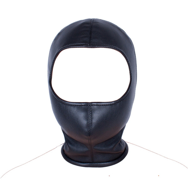 Gothic Sex Mask Hood,PU Leather Exposed Eyes Fetish Bdsm Bondage Hood Masks Gimp,Cosplay Accessories BDSM Sex Products