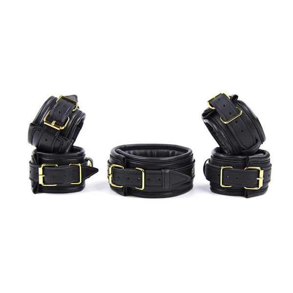 Bondage Restraints Kit Handboeien Leather Handcuffs for Sex Accessories Erotic Bondage Restraints Slave Adult Sex Games Collar Hand Cuffs