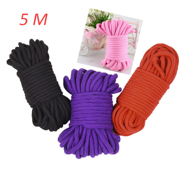 Sex Bondage Restraints 5M Rope Soft Cotton Knitted Rope BDSM Sex Toys For Couple Women Man Exotic Toys Roleplay,Cord Binding Binder Restrain