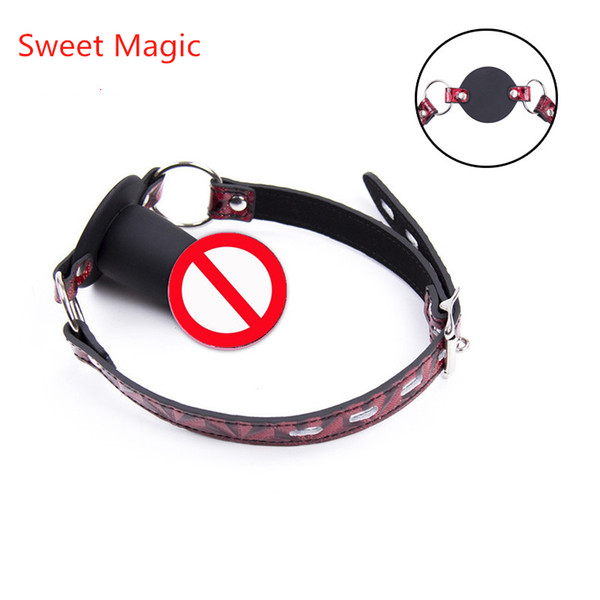 Sweet Magic Red Heart Silicone Mouth Gag Dildo Penis Sexy Mask Costume Head Harness Mouth Gagged Bondage Restraints Sex Toys Accessory