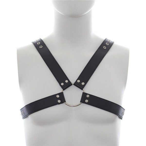 Sweet Magic SM Sex Fetish Bondage Faux Leather Harness Men Bondage Restraints Male Chest Strap Body Harness Adult Games Sex Product For Men