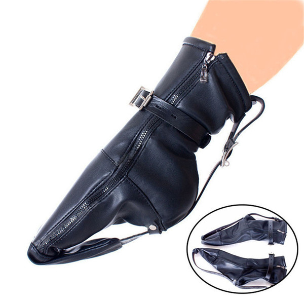 Sweet Magic Foot Binder,Zipper Boot Bondage Restraint Straps, Feet Foot BDSM Restraint Gimp Bootie Socks,Forced Crawl Sex Toys For Couples