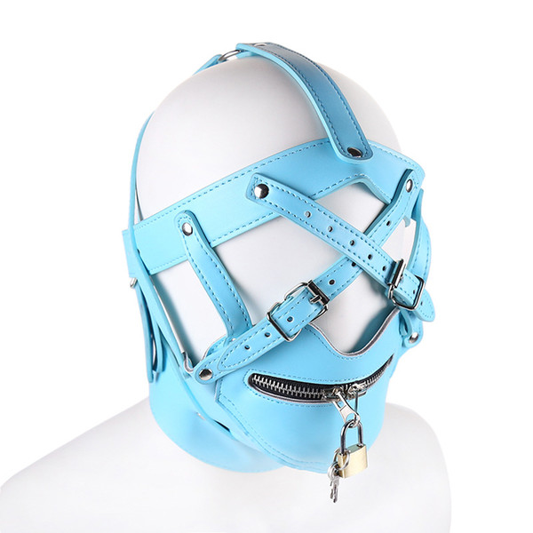 Faux Leather Hood Headgear Party Mask Bondage Slave Fetish Adult Games Erotic Couples Toys Sex Products For Women Men Gay hsn