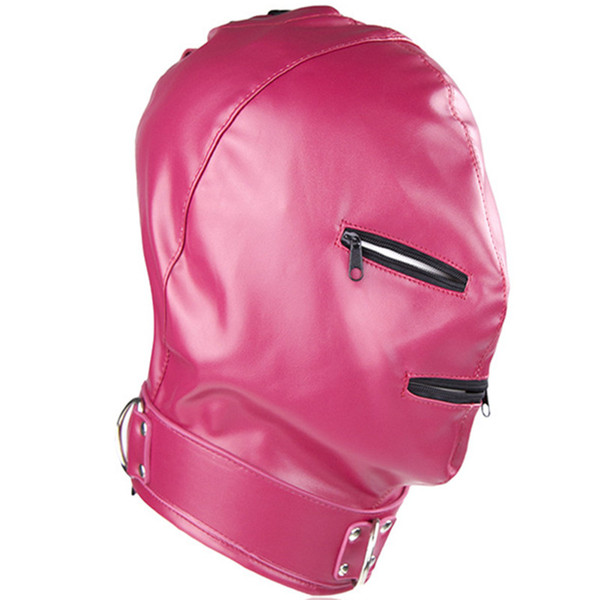 Faux Leather Hood Headgear Party Mask Bondage Slave Fetish Adult Games Erotic Couples Toys Sex Products For Women Men Gay hsv