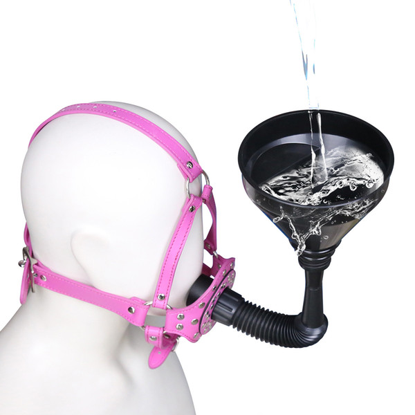 Bondage Slave Sex Toys Open Mouth Plug PU Leather Mask Headgear Restraints Belt Fetish Adult Products Couples Toys For Women Men