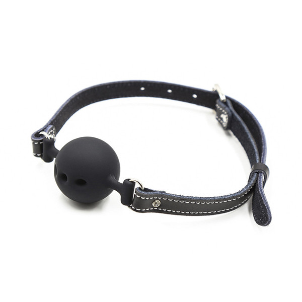 Sex Products Silicone Mouth Plug Ball Gag Bondage Slave Restraints Genuine Leather Belt Fetish Adult Couples Toys For Women Men