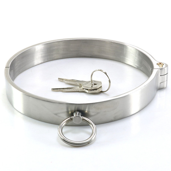 Lockable Stainless Steel Metal Collar Restraints Bondage Slave In Adult Games For Couples Fetish Sex Toys For Women And Men Gay