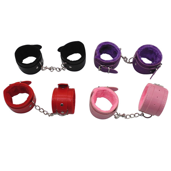 3Pcs/Pack ACSXDF PU Leather Bondage Fetish BDSM Handcuffs Ankle Cuffs Restraints Adult Sex Toy