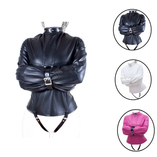 Sweet Magic Women's Straitjacket Gimp Bag Harness PU Leather Straitjacket Bondage Restraint Adult Couple Game Straight Jacket Adults Sex Toy