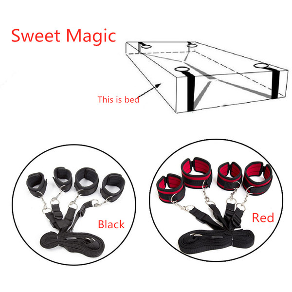 Sweet Magic Under the Bed Restraint Wrist Cuffs Ankle Cuffs Bondage Slave Bondage Restraint BDSM Role Play Adult Sex Toys