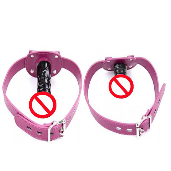 Sweet Magic BDSM Roleplay Silicone Dildo Penis Open Mouth Gag Plug Dildo Gag Bondage Restraint Accessories For Adult Game