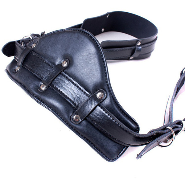 PU Leather Adult Sex SM Bondage Belt Bed Leg Open Restraints Neck Handcuffs Ankle Cuff Orgasm Belt Thigh Sling Strap Erotic Toys