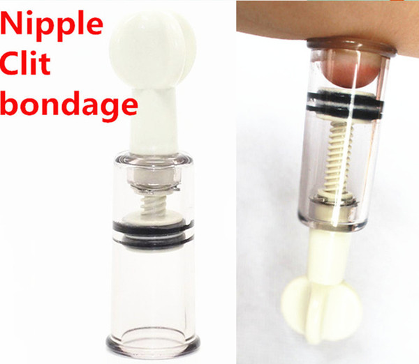 BDSM Fetish Tits Play Nipple Teaser Clitoris Torture Pump Twist Up Vacuum Suction Cups Bondage Gear Sex Toys 18mm Clear