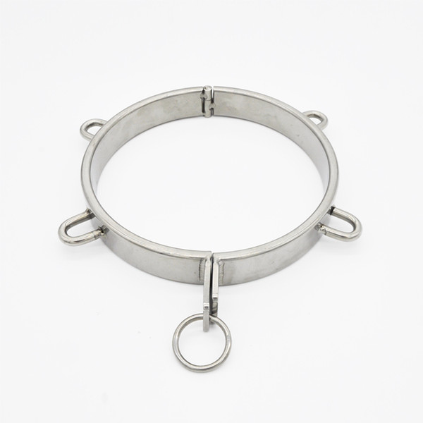 Unisex Bondage Stainless Steel Tow Collar Chastity Hot New Arrive Gay Fetish Sex toys Adult A095