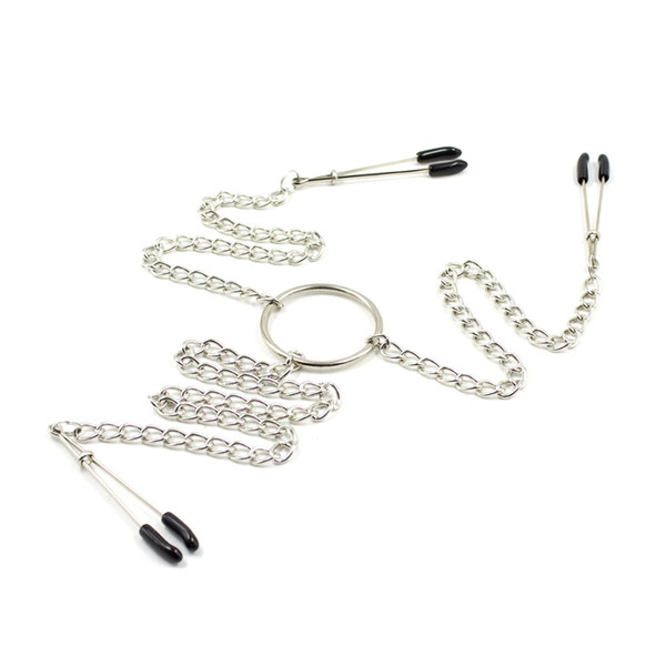 Stainless Steel Nipple Clamps Labia Clitoris Clips With Chain Nipple Breast Milk Clips Slave Adult Sex Toys For Couples Sex Shop