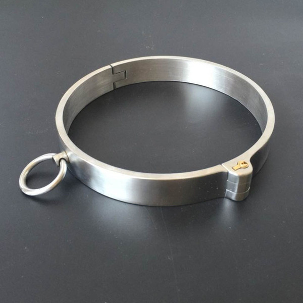 Exquisite Stainless Steel Neck Ring Posture Collar Necklet With Lock Restraint Bondage Adult Bdsm Products Sex Games Toy For Male Female