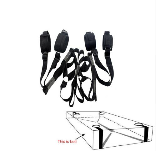 2016 Erotic Toys Under Bed Restraint Bondage Fetish Sex Products Hand & Ankle Cuff Bdsm Bondage Sex Toys For Couples Adult Games