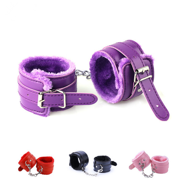 4 Colors Soft PU Leather Handcuffs Restraints Slave bdsm Bondage Sex Products Adult Game Sex Toys for Couples