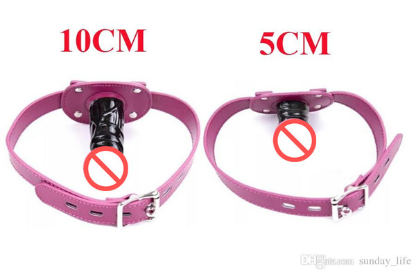 Free shipping!!!Silicone Dildo Gag Head Strapon Mouth Gag Fetish bdsm Bondage Leather Penis Harness Lesbian Sex Toys For Couple