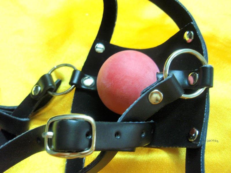 Leather Ball Gag Harness